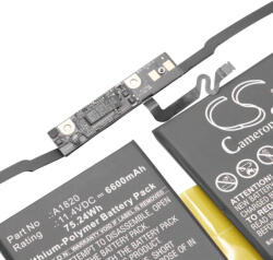 VHBW Notebook Akkumulátor - Apple 020-01728, A1820-hoz - 6600 mAh, 11, 4 V Li-Polimer