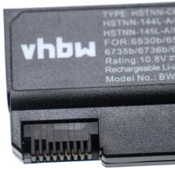VHBW Notebook Akkumulátor - HP HSTNN-144C-A, 491173-543, 484786-001 - 5200 mAh, 10, 8 V Li-Ion, Fekete