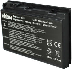 VHBW Notebook Akkumulátor - Acer BATBL50L6, BATBL50L8H, BATBL50L8L - 4400 mAh, 14, 8 V Li-Ion, Fekete