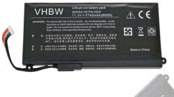 VHBW Notebook Akkumulátor - HP 657240-171, 657240-151, 657240-251 - 7740 mAh, 11, 1 V Li-Ion, Fekete