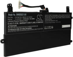 VHBW Notebook Akkumulátor - Asus 0B200-04100000, C41N2102 - 3510 mAh, 15, 52 V Li-Polimer, Fekete