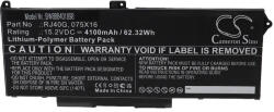 VHBW Notebook Akkumulátor - Dell RJ40G, 075X16 - 4100 mAh, 15, 2 V Li-Polymer, Fekete