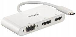 D-Link 3 az 1-ben Usb-c HDMI/VGA/DisplayPort adapter DUB-V310 Usb elosztóval (DUB-V310)