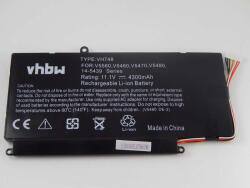 VHBW Notebook Akkumulátor - Dell VH748, DXR10-hez - 4300 mAh, 11, 1 V Li-Ion, Fekete