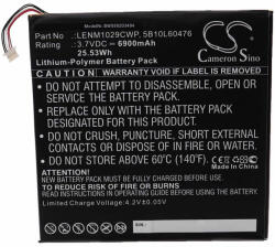 VHBW Notebook Akkumulátor - Lenovo 5B10L13923, 5B10L60476, LENM1029CWP - 6900 mAh, 3, 7 V Li-Polymer