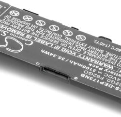 VHBW Notebook Akkumulátor - Dell 39DY5, F62GO, F62G0, 0RPJC3, 039DY5 - 3100 mAh, 11, 4 V Li-Ion, Fekete