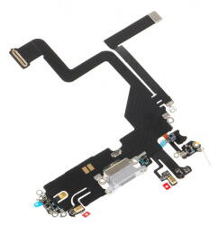 Aftermarket Piese si componente Banda cu Conector Incarcare - Microfon Apple iPhone 14 Pro, Argintiu (ban/co/mi/aiph14pro/ar) - pcone