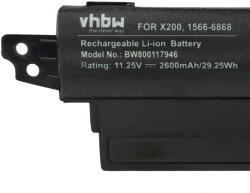 VHBW Notebook Akkumulátor - Asus 1566-6868, 0B110-00240100E, A31LM9H - 2600 mAh, 11, 25 V Li-Ion, Fekete