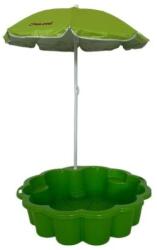 DOLONI Groapă de nisip pentru copii floare cu umbrelă - verde (01235/05)