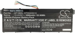 VHBW Notebook Akkumulátor - Acer KT00405010, AP19B5L - 3500 mAh, 15, 4 V Li-Polymer