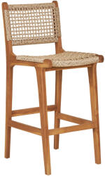 House Nordic Derby bárszék, teak fa/polyrattan, natúr (7001160) - leziteronline