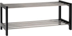 House Nordic Padova cipőtartó fekete fa, 2 polc in steel 78x34 cm (4291095) - leziteronline