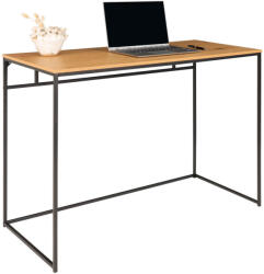 Vita íróasztal, tölgyhatású fekete vázzal 100x45x75 cm (2402055) - leziteronline