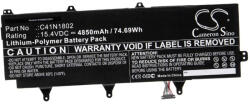 VHBW Notebook Akkumulátor - Asus 0B200-03140100, C41N1802 - 4850 mAh, 15, 4 V Li-Polymer