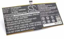 VHBW Notebook Akkumulátor - Asus C12P1302-hez - 6500 mAh, 3, 7 V Li-Polimer, Fekete