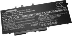 VHBW Notebook Akkumulátor - Dell 451-BBZG, 0DY9NT, 3DDDG, 03VC9Y, 00JWGP - 8800 mAh, 7, 6 V Li-Ion, Fekete