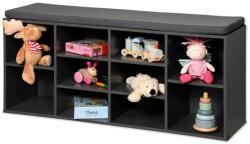 KESPER 15923 Cipősszekrény ülőpárnával, szürke, 103, 5 x 48 x 29, 5 cm, szürke