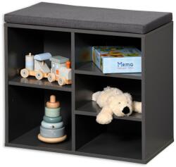 KESPER 15913 Suport pentru pantofi cu scaun, gri, 51, 5 x 48 x 29, 5 cm Pantofar