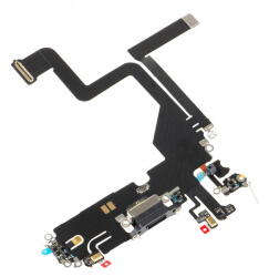 Aftermarket Piese si componente Banda cu Conector Incarcare - Microfon Apple iPhone 14 Pro, Negru (ban/co/mi/ai14pro/ne) - pcone