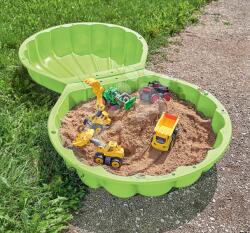 BIG Kétrészes homokozó Watershell Green BIG kagyló 2*100 l vízre és homokra 88*75*22 cm zöld 18 hó-tól (BIG07723)