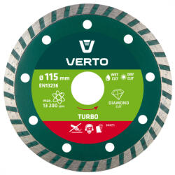 VERTO Gyémántvágó 115mm Turbo 61H2T1