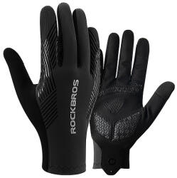 Rockbros kerékpáros kesztyű tavaszi/nyári/őszi, nagy, méret: XL - fekete