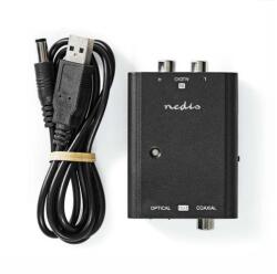 NEDIS ACON2508BK, analóg - digitális audio konverter, 2x RCA bemenet - digitális koax / toslink kimenet (ACON2508BK) - wincity