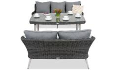 Garden Point Bilbao Apetito terasz bútorok nagy asztallal 5 fő részére, antracit (GAP0561-SO23S)