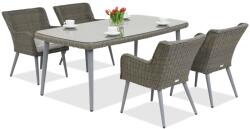 Garden Point Cordoba exkluzív 4 személyes technorattán kerti bútorok, szürke (GAP426-4)