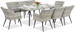 Garden Point Cordoba exkluzív 8 személyes technorattán kerti bútorok, fehér (GAP427-8)