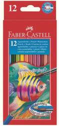 Faber-Castell akvarell 12db-os színes ceruza készlet + ecset (FC114413) - haztartasibolt