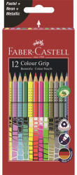 Faber-Castell Grip 12 db színes neon/pasztell/metál ceruza készlet (FC201569) - haztartasibolt