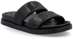 RIEKER női fekete fix pántos papucs W1451-01