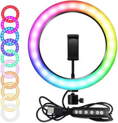 JMARY MJ26RGB LED Ring Videolámpa / Videó Körfény - 26cm