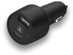 Hama Autós töltő adapter - USB-A + Type-C, (PD, QC) 30W, fekete