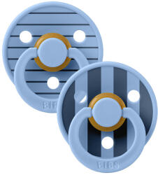 BIBS STUDIO Természetes kaucsuk cumik Colour Pin 2db - méret 1 - Sky Blue Mix
