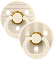 BIBS STUDIO Természetes kaucsuk cumik Colour Pin 2db - méret 2 - Ivory Vanilla Mix