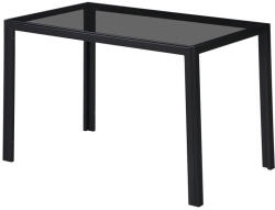 Leziter Clara 120 cm szögletes üveg étkezőasztal fekete (LEAC120-BL) - butortrendelek