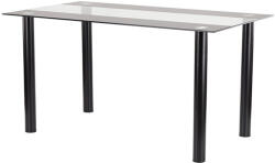 Leziter Riona 140 cm szögletes üveg étkezőasztal (LUA140B) - butortrendelek