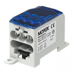 MOREK OJL 200A Elosztóblokk; be: 1xAl/Cu10-70; ki: 6xCu 2, 5-16mm2, kék (MAB1201B10) (MAB1201B10)