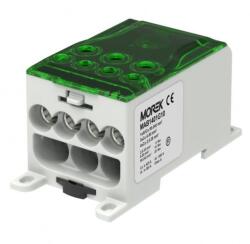 MOREK OJL 400A Elosztóblokk, be: 1xAl/Cu240, ki: 4x35/3x50mm, zöld (MAB1401G10) (MAB1401G10)