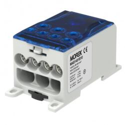 MOREK OJL 400A Elosztóblokk, be: 1xAl/Cu240, ki: 4x35/3x50mm2, kék (MAB1401B10) (MAB1401B10)