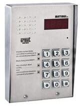 Urmet Kaputelefon kaputábla audió 100lakás kódzár digitális esővédővel falonkívüli Matibus SE MIWI - 1052/100D (1052/100D)