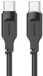  USB Type-C töltő- és adatkábel, USB Type-C, 120 cm, 100W, LED kijelzővel, gyorstöltés, PD, Usams Lithe Series, SJ567USB01, fekete