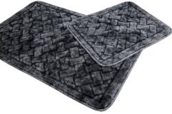 Tropik Home Set 2 covorase baie bumbac, Tropik Home, Geometric Antracit Covor baie