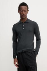 Barena Venezia gyapjú pulóver Camicia Mola könnyű, férfi, fekete, KNU5114.429 - fekete M