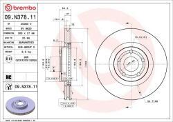 BREMBO Disc frana BREMBO 09. N378.11 (09.N378.11)