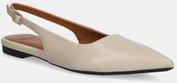 Vagabond Shoemakers bőr balerina cipő HERMINE bézs, nyitott sarokkal, 5733-101-37 - bézs Női 37