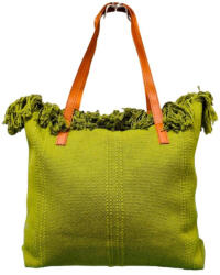 Plazabox Strandtáska nagyméretű női válltáska gyönyörű zöld fonott (le-535-green)