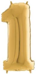  Héliumos fólia lufi, 1-es szám, 65 cm, arany
